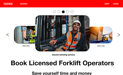 FJORK - Booking App for Licensed Forklift Operators graphic design logo ui ux