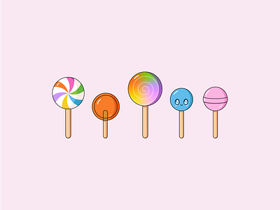 Day 070-365 Lollipops! 365project candy cute design graphic design lollipops vector