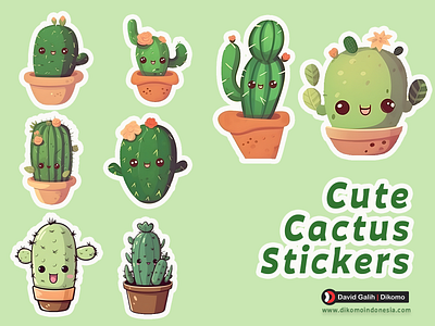 Cute Cactus Sticker for Unique Aesthetics from Dikomo.id sticker inspiration.