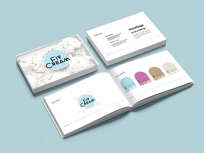 Brand Book- Ice cream brand brand book brand identity brand strategy branding content strategy design fit cream graphic graphic design ice cream ice cream branding iconography illustration logo marketing pastel color palette typography vector