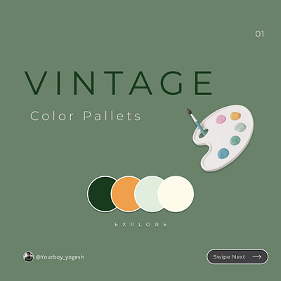 Vintage color Pallets branding ui