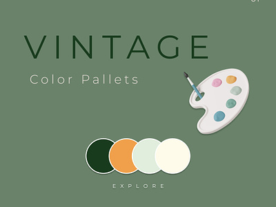 Vintage color Pallets branding ui