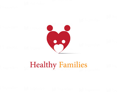 Healthy families logo abstract brand branding design family health logo heart illustration logo love medical vector