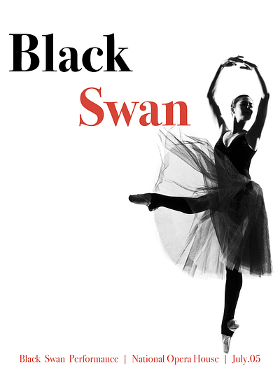 black swan show poster branding design graphic design illustration logo minooakbari