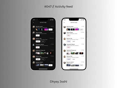 Day 047 - Activity feed 047 activityfeed branding challenges community dailyui design figma illustration logo mobile ui ux website