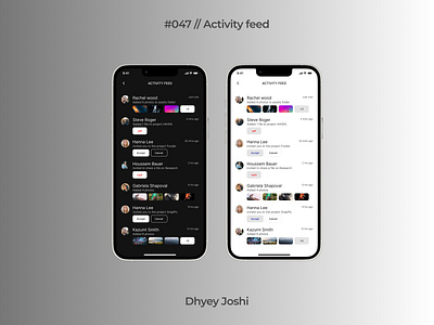 Day 047 - Activity feed 047 activityfeed branding challenges community dailyui design figma illustration logo mobile ui ux website