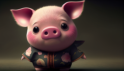 Pinky Pig 2d 3d animal animation beehaya branding cartoon colors design freestyle graphic design illustration logo mascot motion graphics pig pink ui vector