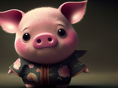 Pinky Pig 2d 3d animal animation beehaya branding cartoon colors design freestyle graphic design illustration logo mascot motion graphics pig pink ui vector