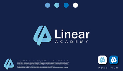 Linear Academy Logo Design. 3d animation art branding design gaming logo graphic design illustration logo logo design motion graphics partita ui