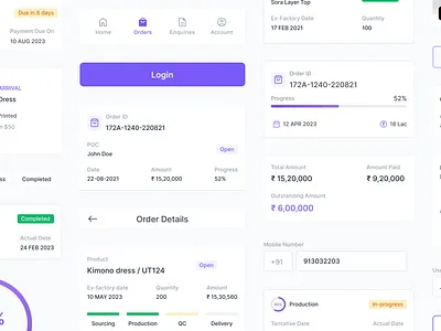 SaaS android app buyerapp card design designsystem illustration ios lal10 logo minimal mobile ui