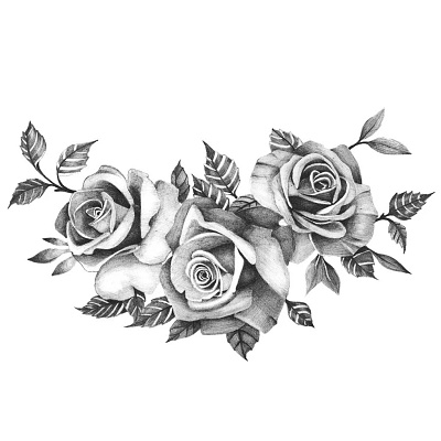 Тату-рисунок графика дизайн иллюстрация карандаш рисунок тату цветы