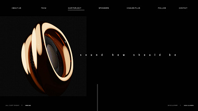 Hamues plus headphone 3d branding graphic design ui ux website