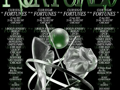 " FORTUNES " 𝕻𝕺𝕾𝕿𝕰𝕽 𝖁𝕴𝕾𝖀𝕬𝕷 3d 3dtype albumart chrometype graphic design poster poster design poster visual render