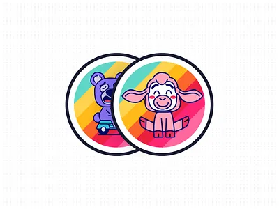 Animal emoji 2pack 2d animal character character character design design emoji illustration illustrator motion design motion graphics