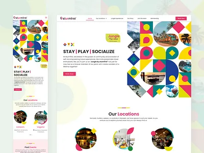 Sturmfrei UI Design accomodation colorful design design graphic design holiday hostel design hostel ui design hotel booking landing page landingpage ui design user interface ux design ux design web vacation web design
