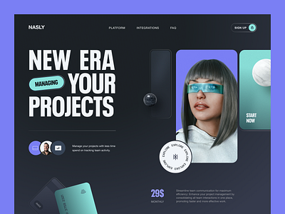 Nasly Website design interface product service startup ui ux web website