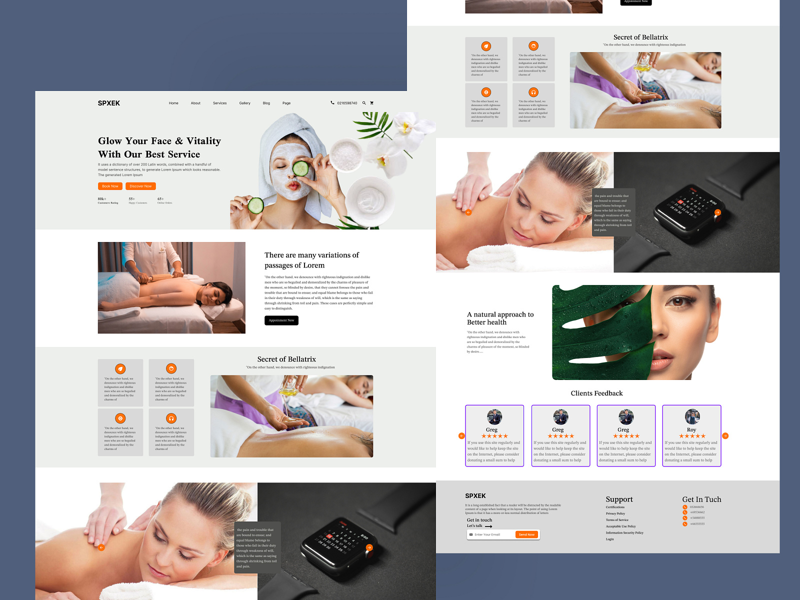 Spa Center Landing Page Design by Md. Mehedi Hasan on Dribbble