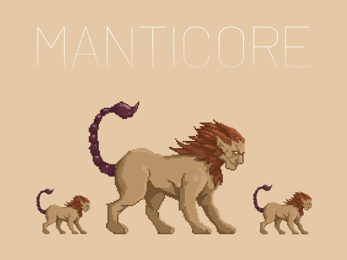 Manticore pixel art by 350 Agency on Dribbble