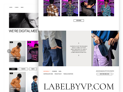 Redesign labelbyvp.com (Ecommerce website) design ecommerce figma figmadesign minimal shopping ui