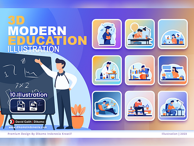 Modern Education Illustration - Dikomo.id ideas.