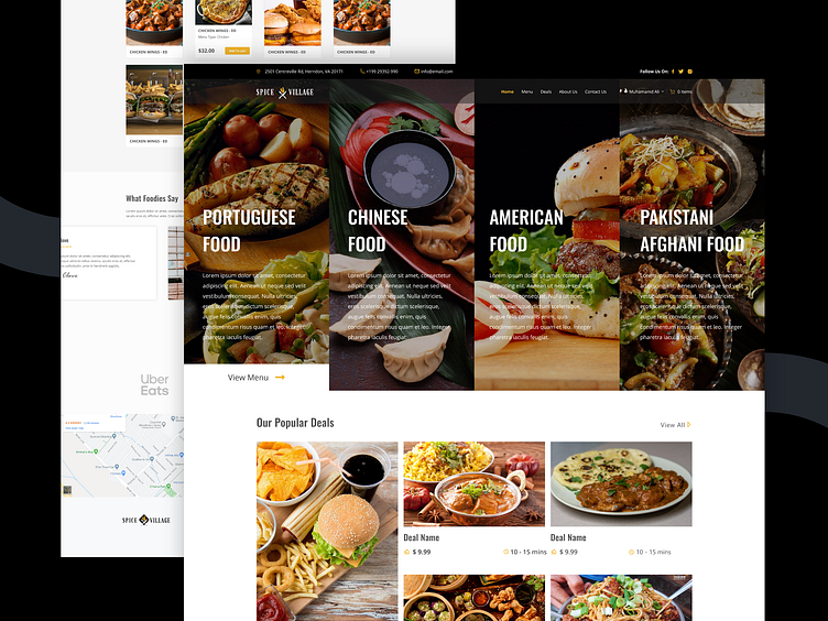 Online Food Website design by Muhammad Ali on Dribbble