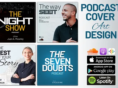 Podcast Cover Art Design 3d album cover animation branding cover graphic design logo motion graphics podcast podcast cover ui