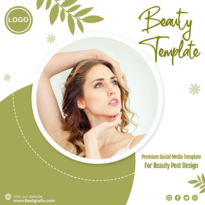 PSD Beauty Industry template for Beauty Posts Designs