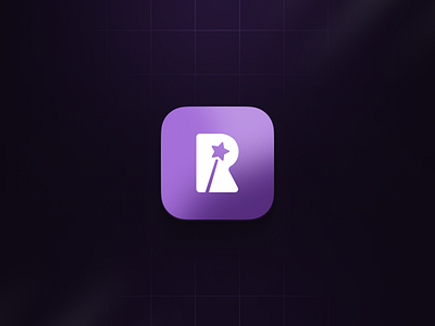 Retouch: App Icon ai app app icon dark magic photo editing purple retouch shiny