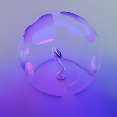Album music cover 3d abstract blender deform design space