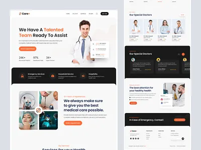 Medical Website Landing Page Design dental website doctor website health care website hospital website landing page medical website online doctor website online medical website design ui ui design web design website website design