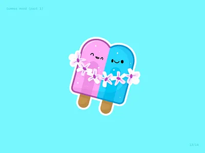 Happy ice creams art branding cartoon character character cute illustration design dribbble graphic design icon illustration logo mascot sticker summer summer sticker ui ux vector vector icon
