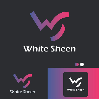 Modern "white sheen" design logo 3d app black branding design designer dribble gradient graphic graphic design logo modern motion graphics profess shape simple top tranding vector white