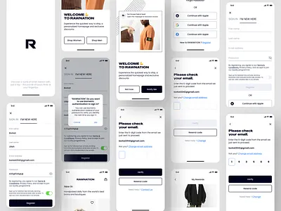 RAWNATION Mobile App UI Kit Design app app design e commerce e commerce app e commerce design ecommerce mobile app mobile app design mobile design mobile ui onlineshop shop