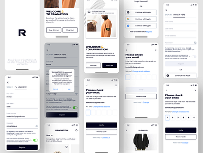 RAWNATION Mobile App UI Kit Design app app design e commerce e commerce app e commerce design ecommerce mobile app mobile app design mobile design mobile ui onlineshop shop