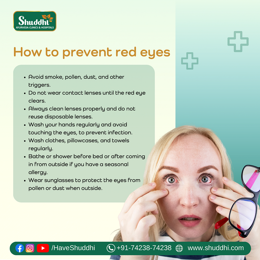 Red Eyes Prevention Tips by Shuddhi Clinics on Dribbble