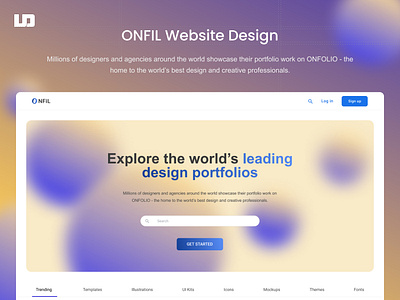 ONFIL (web-design) animation branding design graphic design illustration landing page design logo logo design onfil portfolio design portfolio logo portfolio ui portfolio web design responsive landing page typography ui ui design ux vector website design