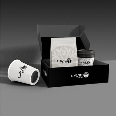 Lavie Cafe Package branding coffee design graphic design logo logotype pack packing