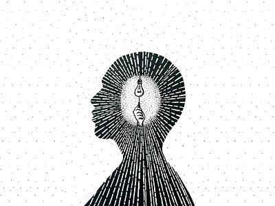 Doodle #2 black bulb design doodle illustration ink insight mindset