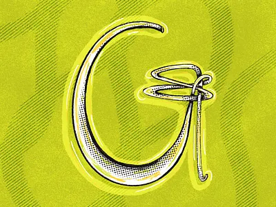 36 Days of Type_G design graphic design illustration lettering line drawing typography