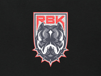 RBK animal badge bulldog bully character dog kennel patch royal