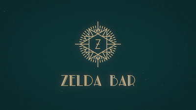 Zelda Bar - Custom Logo Animation in Art Deco style 2d animation after effects animation logo animation motion design motion graphics