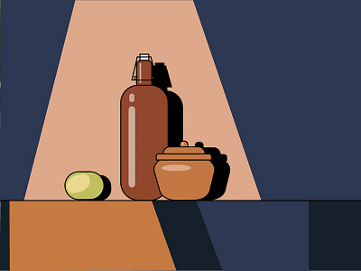 Still life graphic design illustration