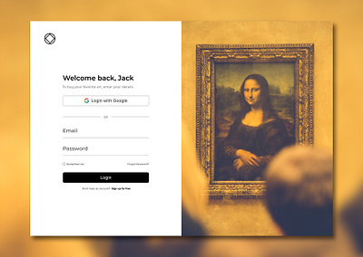 Login Page for an Art Selling Platform adobe xd branding design figma graphic design illustration ui ux