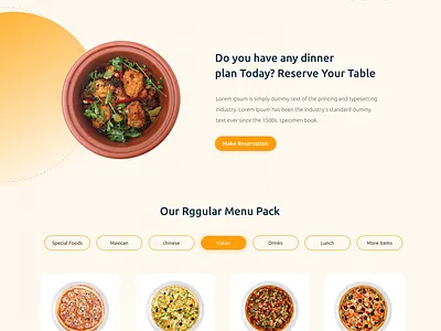 Food Restaurant Landing page