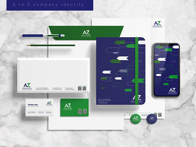 a to z company identity graphic design identity stationry ux