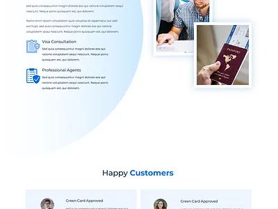 Visa landing page
