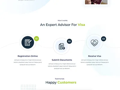 Visa Agent landing page