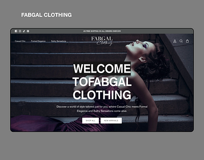 FABGAL Clothing Hero clothes design fashion shopify expert shopify store shopiy ui ux womens clothing