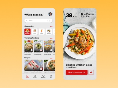 A Cooking App adobe xd chef cooking figma recipe ui ux