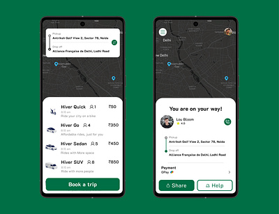 A Ride Booking App adobe xd cab design figma illustration taxi uber ui ux